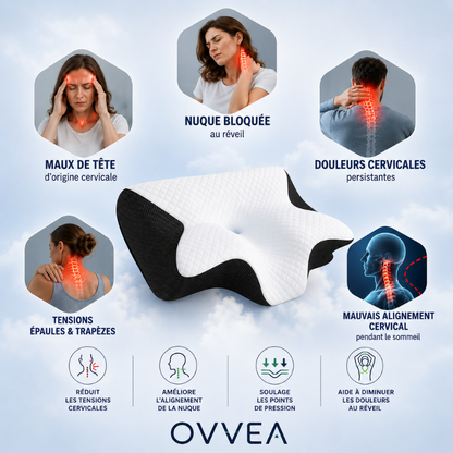 Oreiller Ovvea — Dormez mieux sans douleur